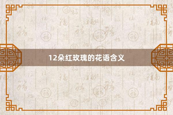 12朵红玫瑰的花语含义