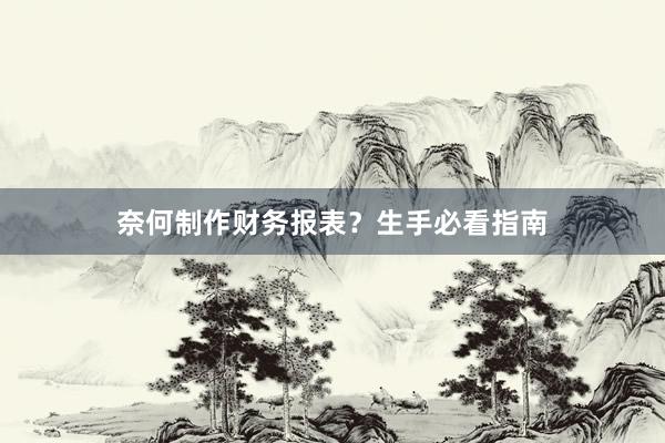 奈何制作财务报表？生手必看指南